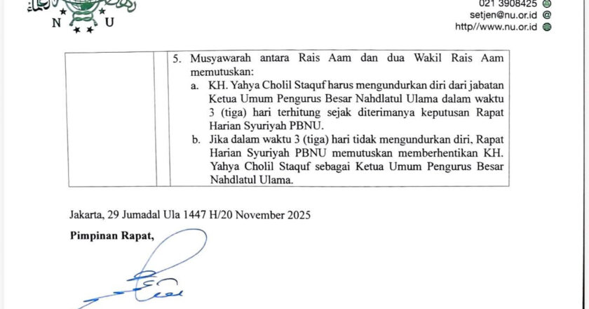 Syuriyah PBNU Gerak Tegas: Desakan Mundur Gus Yahya dan Isu-isu Strategis